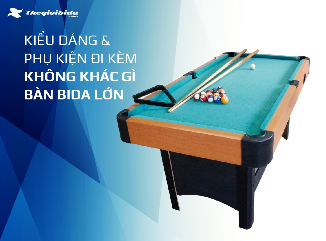 Bàn và phụ kiện bàn đi theo bàn bi a mini